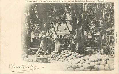 / CPA FRANCE 84 "Cavaillon, le marché aux melons"