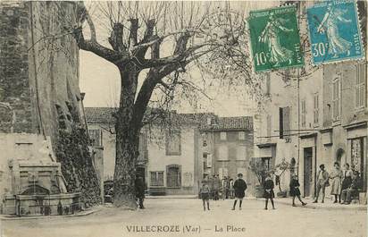 CPA FRANCE 83 "Villecroze, la Place"