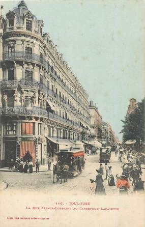 / CPA FRANCE 31 "Toulouse, la rue Alsace Lorraine au carrefour Lafayette" / Ed. LABOUCHE 