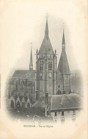 / CPA FRANCE 91 "Dourdan, vue de l'église"