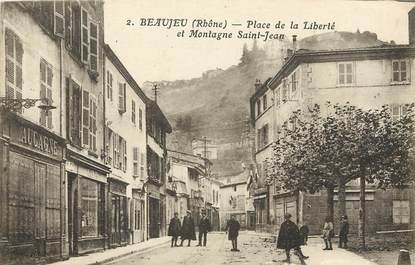 CPA FRANCE 69 "Beaujeu, Place de la Liberté"