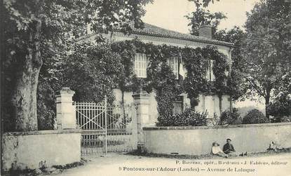 / CPA FRANCE 40 "Pontoux sur L'Adour, avenue de Laluque"