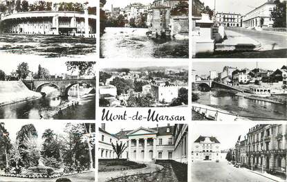 / CPSM FRANCE 40 "Mont de Marsan, les arènes, le vieux moulin, la Midouze"