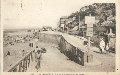 / CPA FRANCE 14 "Villerville, la promenade et la plage"