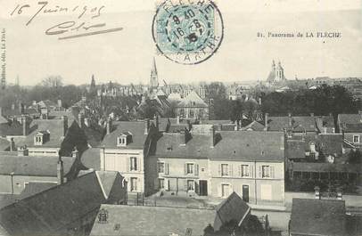 / CPA FRANCE 72 "Panorama de la Flèche"