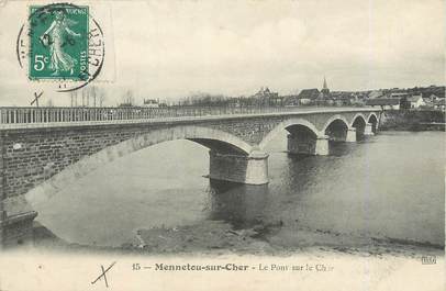 / CPA FRANCE 41 "Mennetou sur Cher, le pont sur le cher'