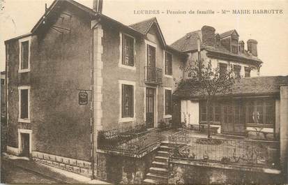 / CPA FRANCE 65 "Lourdes, pension de famille Mme Marie Barrotte"