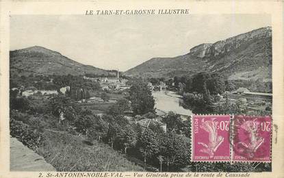 / CPA FRANCE 82 "Saint Antonin Noble Val, vue générale prise de la route de Caussade"