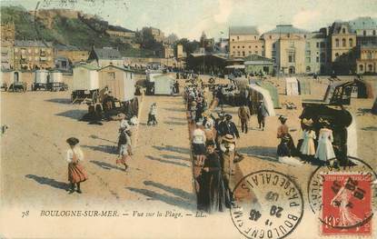 / CPA FRANCE 62 "Boulogne Sur Mer, vue sur la plage"