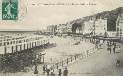 / CPA FRANCE 62 "Boulogne sur Mer, la digue Sainte Beuve"