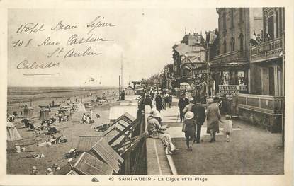/ CPA FRANCE 14 "Saint Aubin, la digue et la plage"