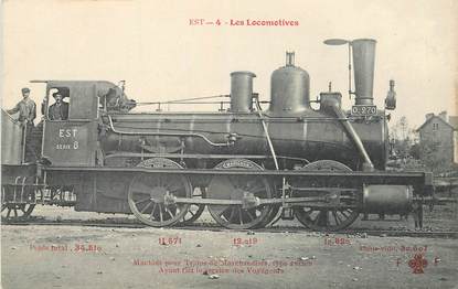 CPA CHEMIN DE FER / TRAIN / LOCOMOTIVE "Est, Machine pour trains de marchandises"