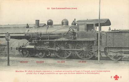 CPA CHEMIN DE FER / TRAIN / LOCOMOTIVE  "Machine N° 2856, pour trains express"