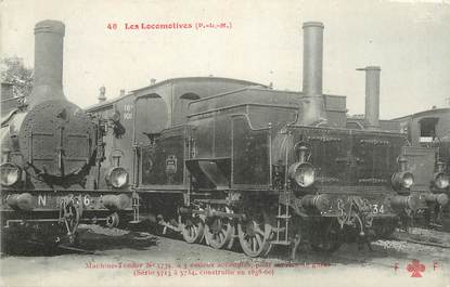 CPA CHEMIN DE FER / TRAIN / LOCOMOTIVE  "PLM, Machine N° 5734 pour service de gares"