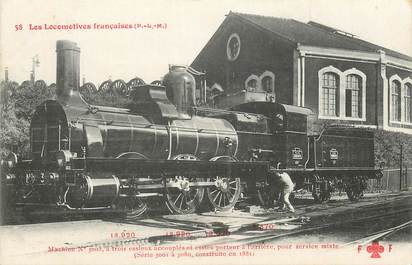 CPA CHEMIN DE FER / TRAIN / LOCOMOTIVE  "PLM, Machine N° 3003 pour service mixte"