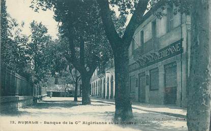 CPA ALGERIE "Aumale, Banque de la Cie Algérienne et le square"