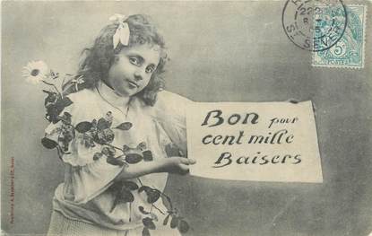 / CPA BERGERET "Bon pour cent mille baisers"