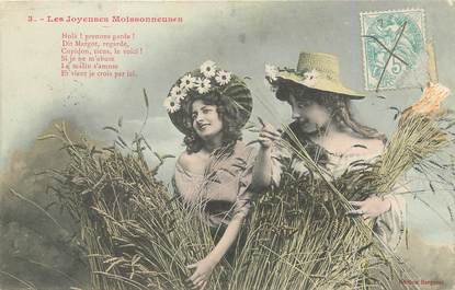 / CPA BERGERET "Les joyeuses moissonneuses"