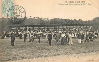 CPA FRANCE 14 "Deauville, le champ de courses, ensemble des Tribunes"