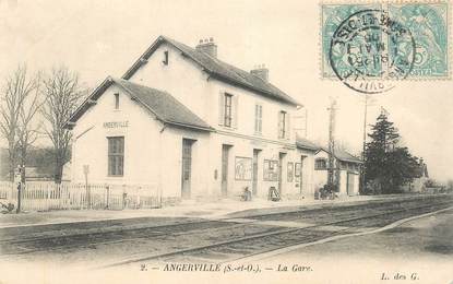 CPA FRANCE 91 "Angerville, la gare"