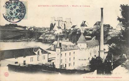 CPA FRANCE 03 "Bourbon l'Archambault, Moulin et Chateau