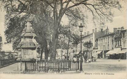 CPA FRANCE 33 "Blaye, cours de la Fontaine"