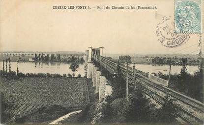 CPA FRANCE 33  "Cubzac les Ponts, pont du chemin de fer"