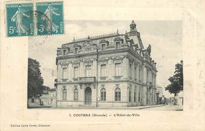 CPA FRANCE 33  "Coutras, Hotel de Ville"