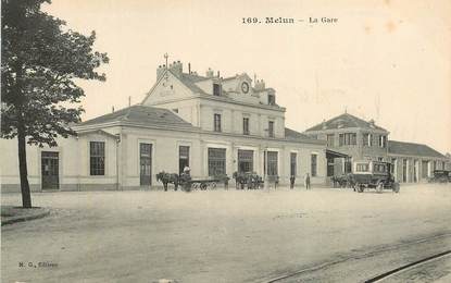 CPA FRANCE 77 "Melun , la gare"