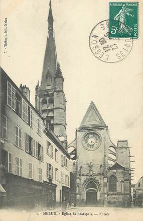 CPA FRANCE 77 "Melun, Eglise Saint Aspais"