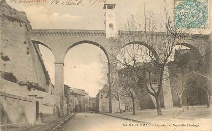 CPA FRANCE 13 "Saint Chamas, aqueduc et nouvelle horloge"