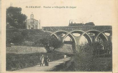 CPA FRANCE 13 "Saint Chamas, Viaduc et chapelle saint Léger"