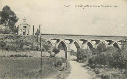 CPA FRANCE 13 "Saint Chamas, pont et chapelle Saint Léger"