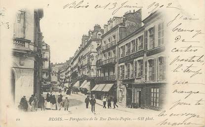 / CPA FRANCE 41 "Blois, perspective de la rue Denis Papin"