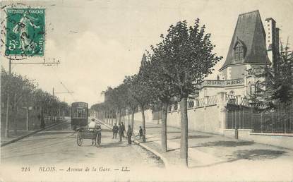/ CPA FRANCE 41 "Blois, avenue de la gare" / TRAMWAY