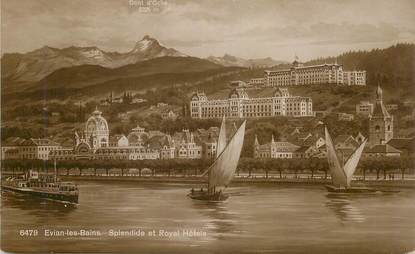 CPA FRANCE 74 "Evian les Bains, splendide et royal hotel"