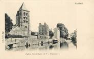 91 Essonne / CPA FRANCE 91 "Corbeil, église Saint Spire et l'Essonne"