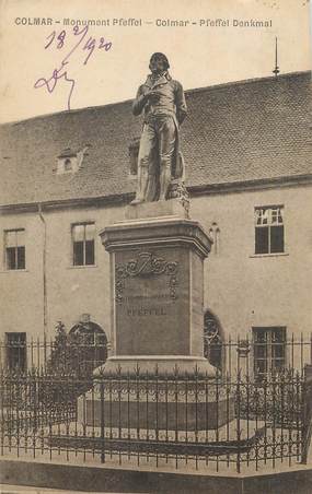 / CPA FRANCE 68 "Colmar, monument Pfeffel"
