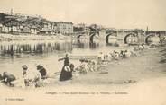 87 Haute Vienne / CPA FRANCE 87 "Limoges, pont Saint Etienne sur la vienne" / LAVEUSES