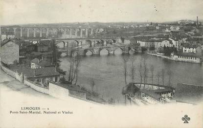 / CPA FRANCE 87 "Limoges, Ponts Saint Martial, National et viaduc"