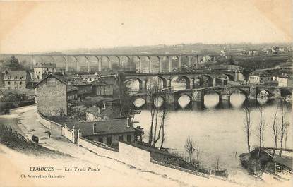 / CPA FRANCE 87 "Limoges, les trois Ponts"