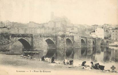 / CPA FRANCE 87 "Limoges, pont Saint Etienne "