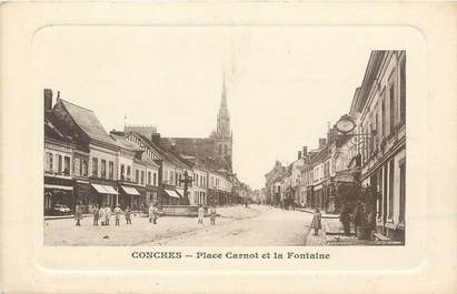 / CPA FRANCE 27 "Conches, place Carnot et la Fontaine"