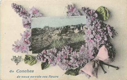 / CPA FRANCE 27 "Conches, fleurs"