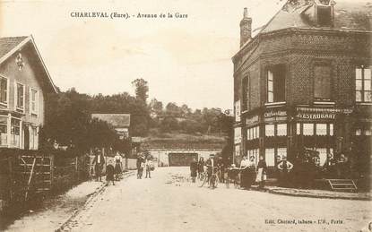 / CPA FRANCE 27 "Charleval, avenue de la gare"