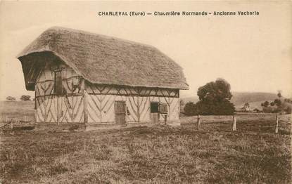 / CPA FRANCE 27 "Charleval, chaumière Normande"