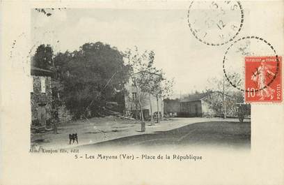 CPA FRANCE 83 "Les Mayons, Place de la République"