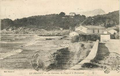 CPA FRANCE 83 "Le Pradet, la Garonne, la Plage et le restaurant"