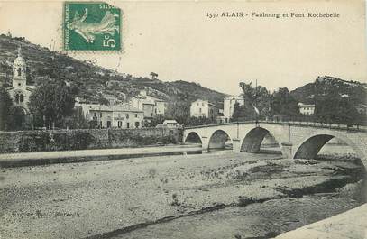 CPA FRANCE 30 "Alais / Alès, Faubourg et pont Rochebelle"