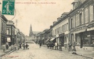 27 Eure / CPA FRANCE 27 "Fleury sur Andelle, la grande rue et l'église"